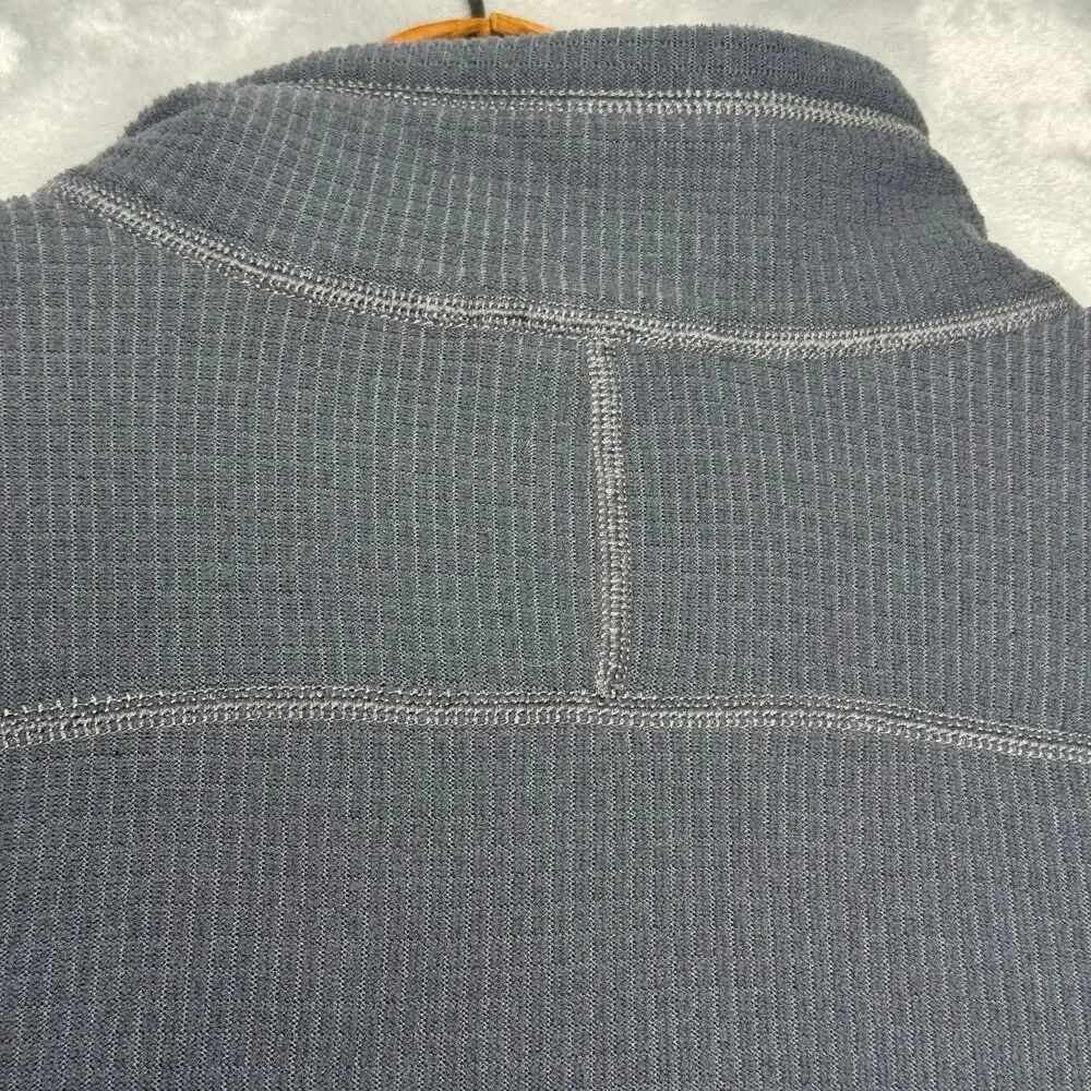 The North Face Quarter Zip Pullover Black‎ Grid Fleece Men’s Approx L